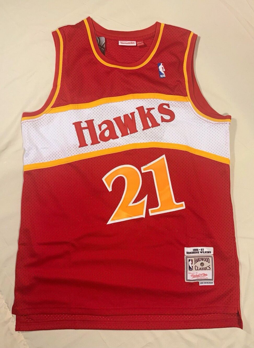 Mitchell & Ness Atlanta Hawks Dominique Wilkins #21 Red Jersey Men’s 48 XL NWT